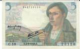 Frankreich 5 Francs Banknote Geldscheine -