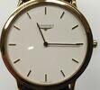 Herrenarmbanduhr vintage Flache Uhr LONGINES 140 Swiss 7434 Quarz , 34 mm, vergoldet -
