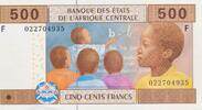 Zentralafrika 500 Francs Geldschein Banknote Buchstabe F -