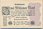 Deutschland Deutsches Reich 2 Millionen Mark, Reichsbanknote Geldschein Banknote FZ: YZ -