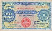 Mosambik Mozambique 20 Centavos Geldschein Banknote Lisboa -