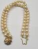 Perlenschmuck Perlenarmband 2 reihiges Armband 8K 333er Gold Verschluß, Akoya Perlen -