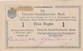 Deutschland Deutsches Reich Deutsch Ostafrika 1 Rupie DOA Serie Y2, Hand US Frühling , Daressalam/Tabora -