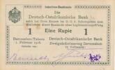Deutschland Deutsches Reich Deutsch Ostafrika 1 Rupie DOA Serie X2, Hand US Frühling , Daressalam/Tabora -