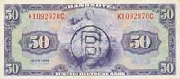 Deutschland BRD 50 Deutsche Mark, Bank deutscher Länder mit B-Stempel, Ausgabe für Westberlin -