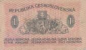 Tschechoslowakei 1 Korun Československo, Jedna Koruna, Ceskoslovenskych -