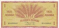 Finnland / Finland 1 Markka Geldschein Banknote -
