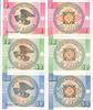 Kirgisistan 1 10 50 Tyiyn Banknote Geldscheine 1 10 50 Tyiyn (unc) 3 Scheine -