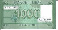 Libanon 1000 Livres Banknote Geldscheine -