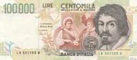 Italien 100000 Lire Caravaggio , Sign. Fazio and Speziali -