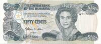 Bahamas $ 1/2 Dollar Fifty Cents -