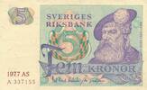 Schweden 5 Kronor Banknote Sveriges Riksbank -