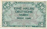 Deutschland BRD Bank Deutscher Länder 1/2 Deutsche Mark ohne KN -