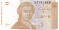 Kroatien 1 Dinara 1991 Banknote bankfrisch 25.10 元 含税 ＋  83.67 元 运费