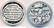 Moderne Weihnachtsmedaille " God Jul, Buon Natale, Frohe Weihnacht .. " -