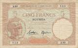 Neu-Kaledonien 5 Francs Cino Francs New Caledonia Nouméa Indochine -