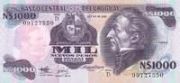Uruguay Mil Nuevos Pesos Banknote -