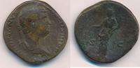 Römische Kaiserzeit Hadrianus Sesterius Aequitas Scale, 117 - 138 n. Chr. -