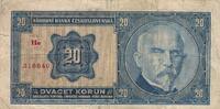 Tschechoslowakei 20 Kronen, Korun -