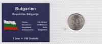 Bulgarien 50 Stotinki Münzen Set Bulgarien 1 Lew = 100 Stotinki 50 Stotinki original verschweißt -