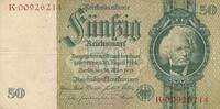 Deutschland Drittes Reich, Deutsches Reich 50 Mark Banknote Reichsbanknote Kriegsdruck ohne Udr.Bst. Serie:K KN 8stellig -