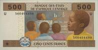 Zentralafrikanische Staaten 500 Francs Banknote -