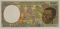 Zentralafrikanische Staaten 1000 Francs Banknote -