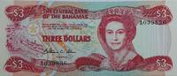 Bahamas 3 Dollars Banknote -