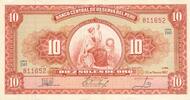 Peru 10 Soles De Oro -