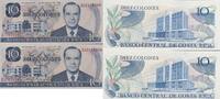 Costa Rica 10 Colones zwei folgende Seriennummer, D35159788-9, Banknote -