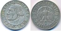 Deutschland Drittes Reich 2 Reichsmark 450. Geburtstag von Martin Luther -