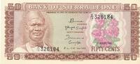 Sierra Leone 50 Cents Banknote Bank of Sierra Leone -