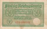 3. Reich Deutschland 50 Reichspfennig Hauptverwaltung der Reichskreditkassen -