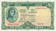 Irland 1 Pound Geldschein Banknote Ireland republic 17.9.70 -