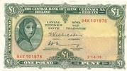 Irland 1 Pound Geldschein Banknote Ireland republic 21.4.75 -