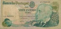 Portugal 20 Escudos Banknote Portugal 20 Escudos -