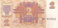 Lettland 2 Rubli Beispiel Foto -