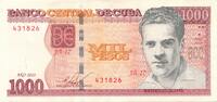 Kuba 1000 Pesos Julio Antonio Mella -