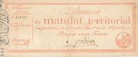Frankreich 100 Francs Promesse de mandat territorial -