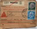 Österreich, Drittes Reich Deutschland Paketkarte 2. Weltkrieg Hollabrunn, 20 Pfennig, 50 Pfennig, Molkerei -