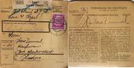 Österreich, Drittes Reich Deutschland Paketkarte 2. Weltkrieg Laa an der Thaya, Hadres Bescheinigung des Empfängers -