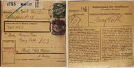 Österreich, Drittes Reich Deutschland Paketkarte 2. Weltkrieg Wien, Hadres, Beschenigung des Empfänagers -