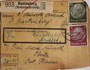 Österreich, Drittes Reich Deutschland Paketkarte 2. Weltkrieg Rastenberg -