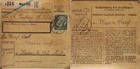 Österreich, Drittes Reich Deutschland Paketkarte 2. Weltkrieg Wien, Hadres -
