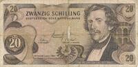 Österreich 20 Schilling Banknote, Carl Ritter v. Chega (1802-1840) -