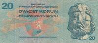 Tschechoslowakei Czechoslovakia 20 Korun -