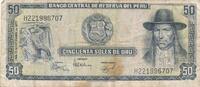 Peru 50 Soles De Oro Geldschein Banknote Cincuenta Soles De Oro -