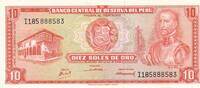 Peru 10 Soles de Oro Banknote -