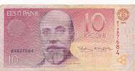 Estland , Estonia 10 Kronen Krooni Banknote -