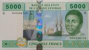 Zentralafrikanische Staaten 5000 Francs Banknote -